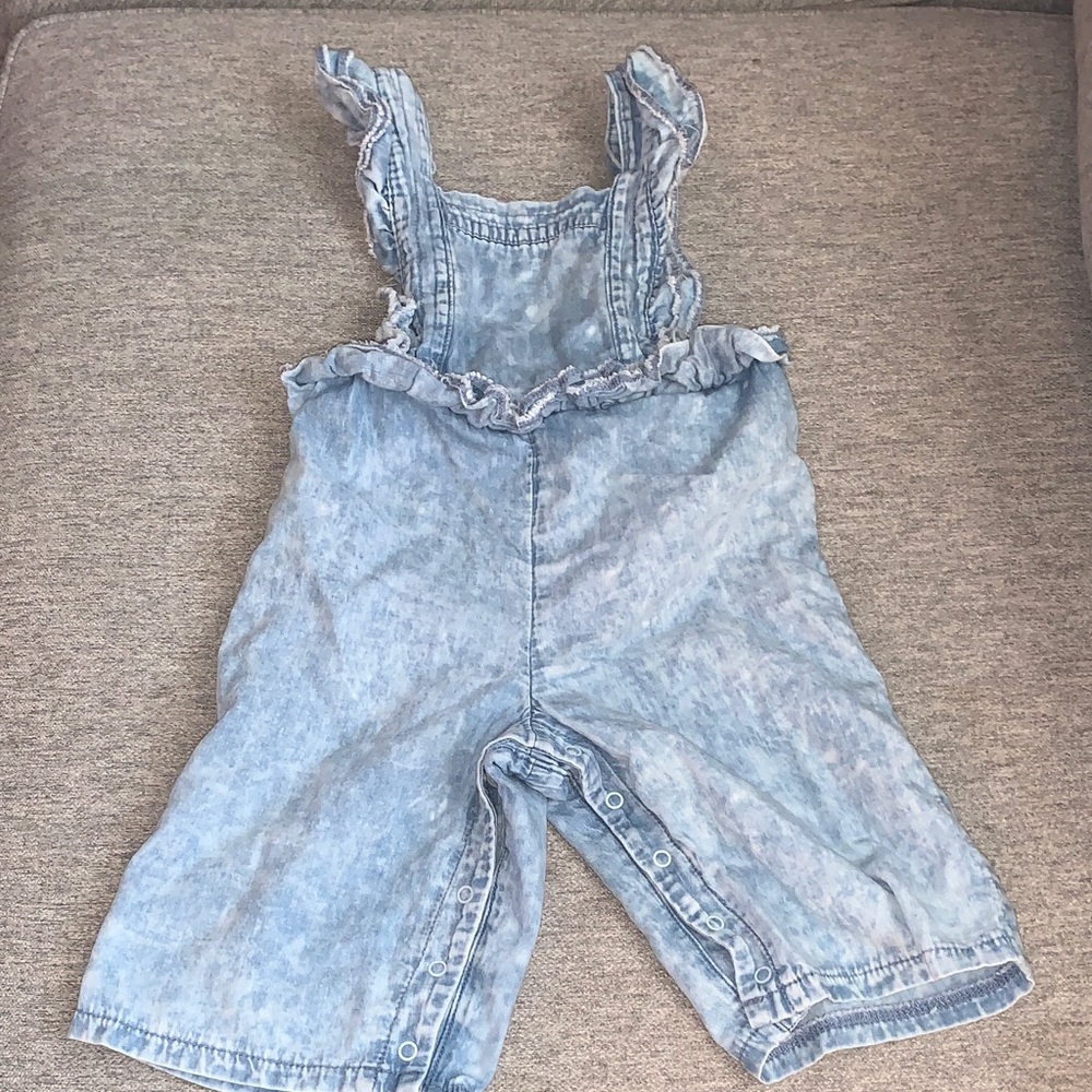 Blue Jean Denim Baby Romper Onesie 12 months